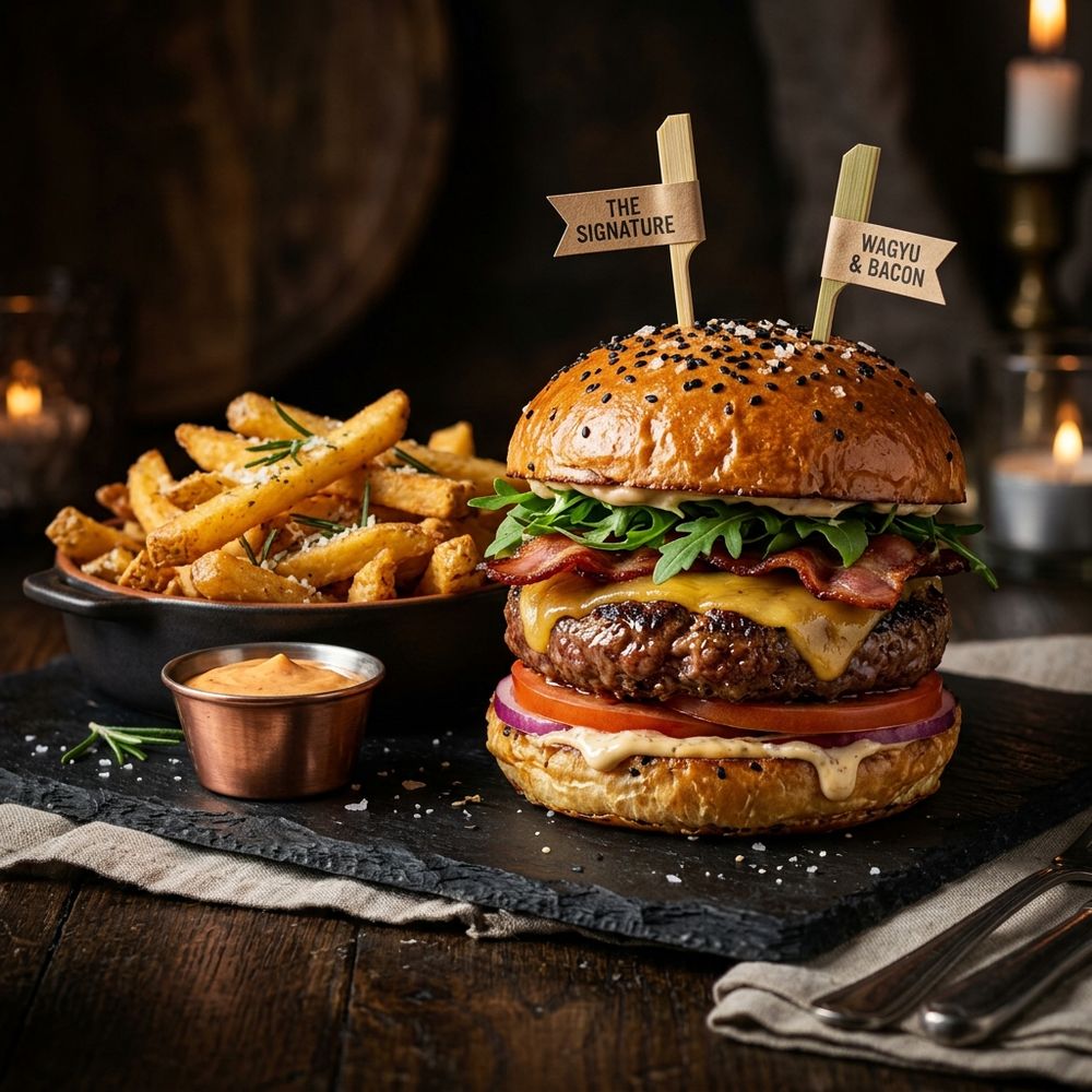 Hamburguesa casera en Santa Catalina - Bar Luna Llena